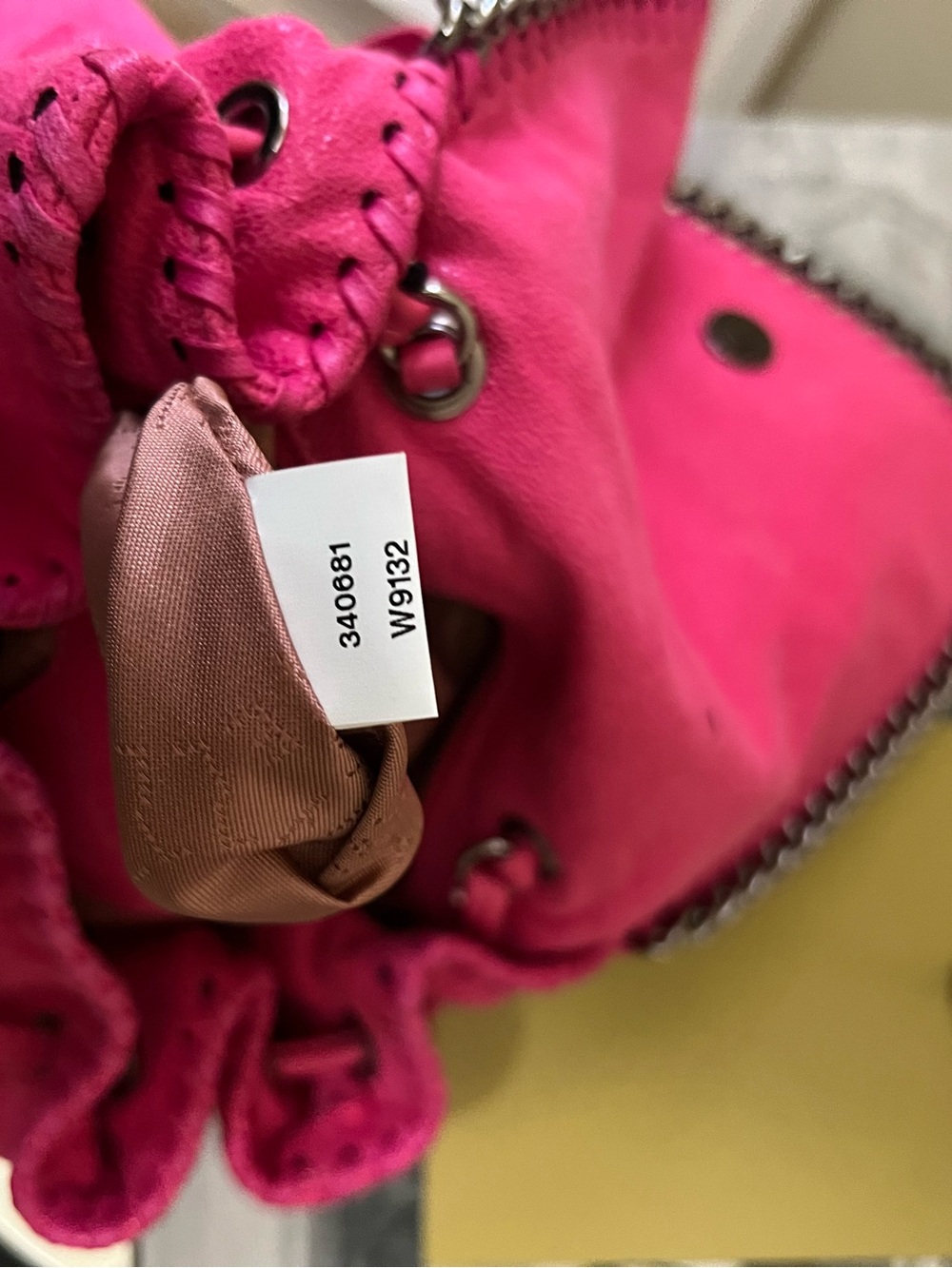 Stella McCartney Vibrant Hot Pink Chain-Trim Backpack - Picture 9 of 14